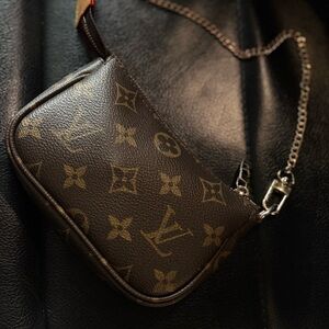 Louis Vuitton Brown Monogram Chain Pouch
